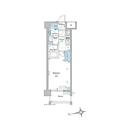 ルフォンプログレ赤羽 1Kの間取図画像