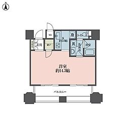 ルネ新宿御苑タワー ワンルームの間取図画像