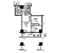 ParkAxis元浅草STAGE 2LDKの間取図画像