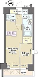 CLIOlabellevie元浅草 1LDKの間取図画像
