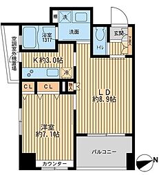 クリオ戸越銀座壱番館 1LDKの間取図画像
