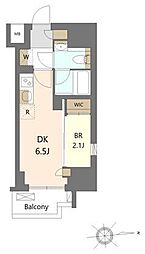 フレンシア御徒町 1DKの間取図画像