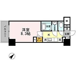 JPnoie早稲田 1Kの間取図画像