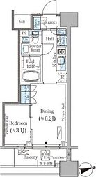 パークアクシス御茶ノ水ヒルトップ 1DKの間取図画像