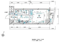 メインステージ板橋本町駅前2 1Kの間取図画像