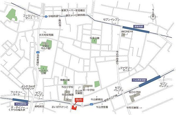 東京都新宿区南山伏町(賃貸マンション1LDK・4階・40.01㎡)の写真 その16