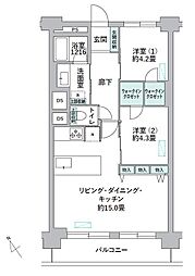間取図画像 2LDK