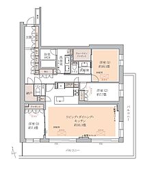 ザ・パークハウス広尾羽澤 3LDKの間取図画像