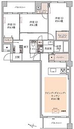 ラ・コルダ弦巻ガーデンコート 3LDKの間取図画像