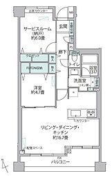 調布ガーデンハウス 1SLDKの間取図画像