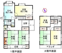 瀬戸市池田町中古住宅 6DKの間取り