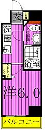 プレール・ドゥーク東京EAST 1Kの間取図画像