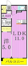 カリーチェ八潮 1LDKの間取図画像