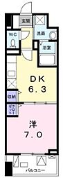 グレイス竹の塚 1DKの間取図画像