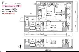 足立区東和2丁目マンション 2DKの間取図画像