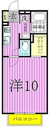ユリオ 1Kの間取図画像
