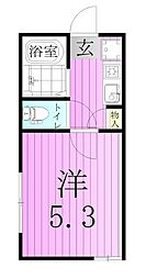 BONDS ワンルームの間取図画像