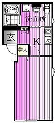 GLICION竹ノ塚 1Kの間取図画像