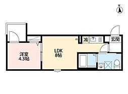 robot home お花茶屋K 1LDKの間取図画像