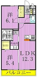 RSA3 2LDKの間取図画像