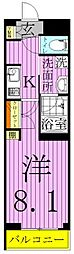 ジュイールパルフェ西新井 1Kの間取図画像