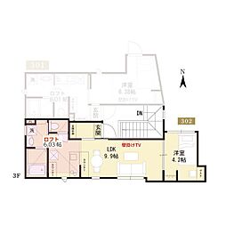 Aurelia Kitasenju 1LDKの間取図画像