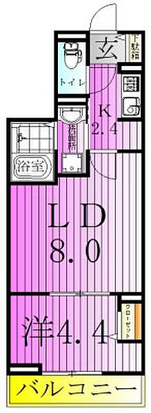 レクシア西新井 105｜東京都足立区西新井５丁目(賃貸アパート1LDK・1階・33.01㎡)の写真 その2