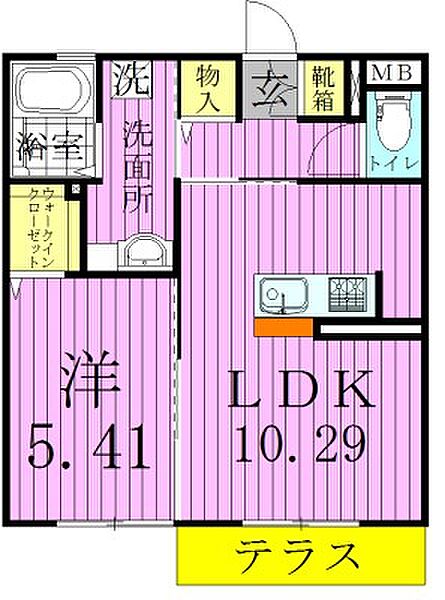 クレール8 302｜東京都足立区本木南町(賃貸アパート1LDK・3階・43.47㎡)の写真 その2