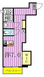 Cecil 1階1Kの間取り