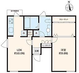 Y’sー6 4階1LDKの間取り