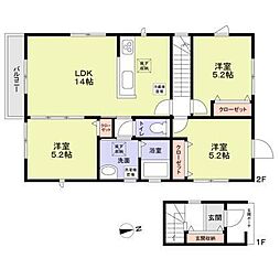 ジャルディニエ 2階3LDKの間取り