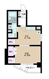 ワコーレルミエール三ノ輪 7階1DKの間取り