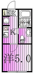 レピュア綾瀬レジデンス 1Kの間取図画像