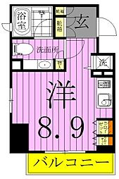 ステイシス町屋 ワンルームの間取図画像