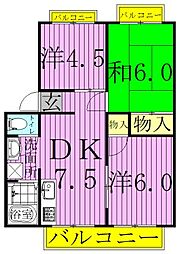 SUNVILLAGEアーバンクロスアオイ10 3DKの間取図画像