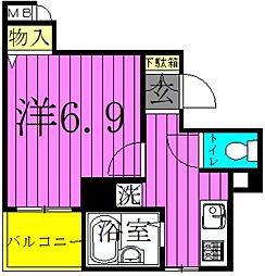 ルーエ21 1Kの間取図画像