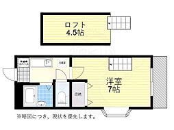 ハウスファイブ 1Kの間取図画像