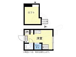 フラット芦花公園 ワンルームの間取図画像
