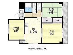 ファミールY.K 3DKの間取図画像