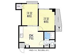 PLAZA20 2DKの間取図画像