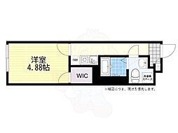 MAXIV CITY八幡山 1Kの間取図画像