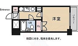 ワコーレ八幡山 1Kの間取図画像