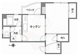 第一長崎ビル 1DKの間取図画像
