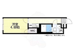MAXIV CITY八幡山 1Kの間取図画像