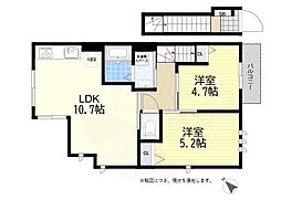 プレノアール烏山 2LDKの間取図画像