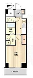 アンビックスつつじヶ丘A棟 1Kの間取図画像