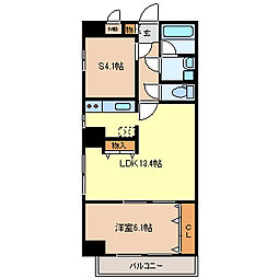 JR仙山線 北仙台駅 徒歩7分の賃貸マンション 5階2LDKの間取り