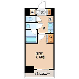 仙台市地下鉄東西線 青葉通一番町駅 徒歩5分の賃貸マンション 3階1Kの間取り