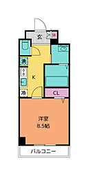 アスコット新田東 1Kの間取図画像