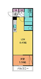 JR仙石線 陸前原ノ町駅 徒歩3分の賃貸アパート 1階1LDKの間取り